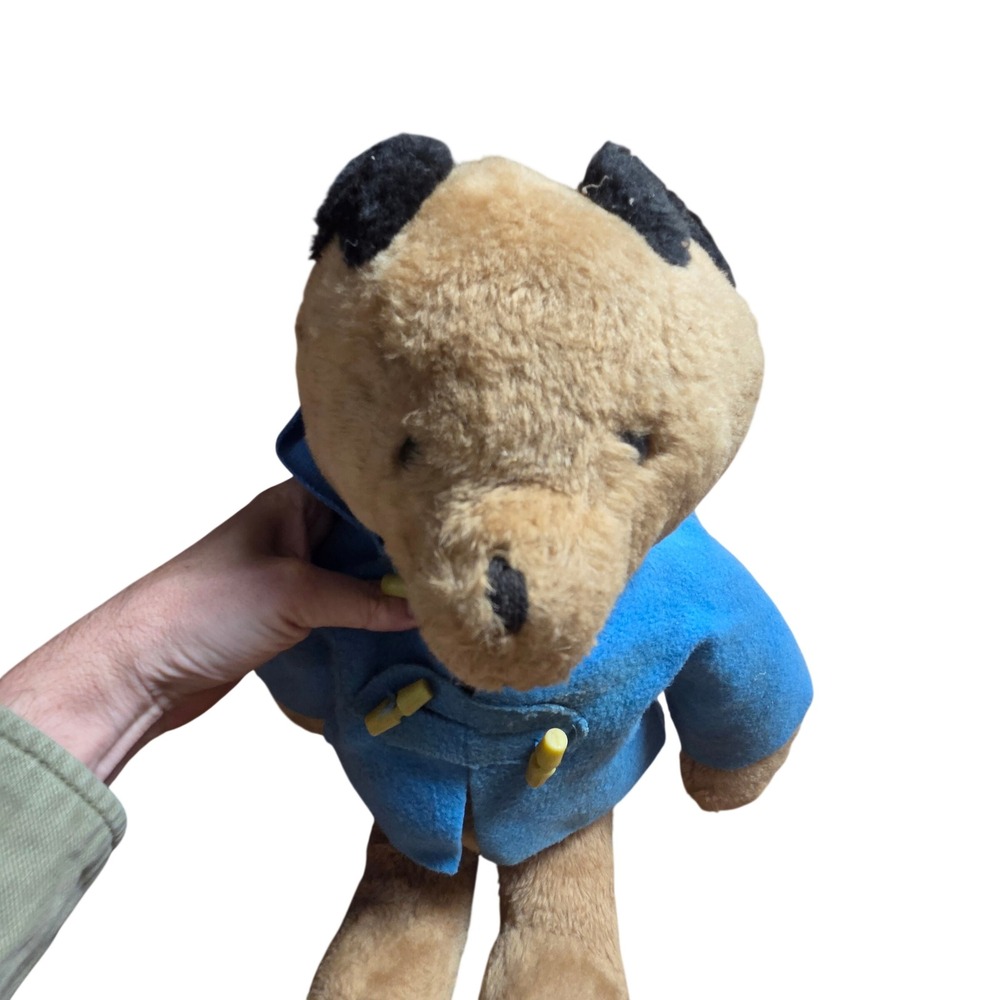 Vintage Eden Toys Paddington Bear Plush 17" Duffle Coat Toggle Stuffed Retro 70s